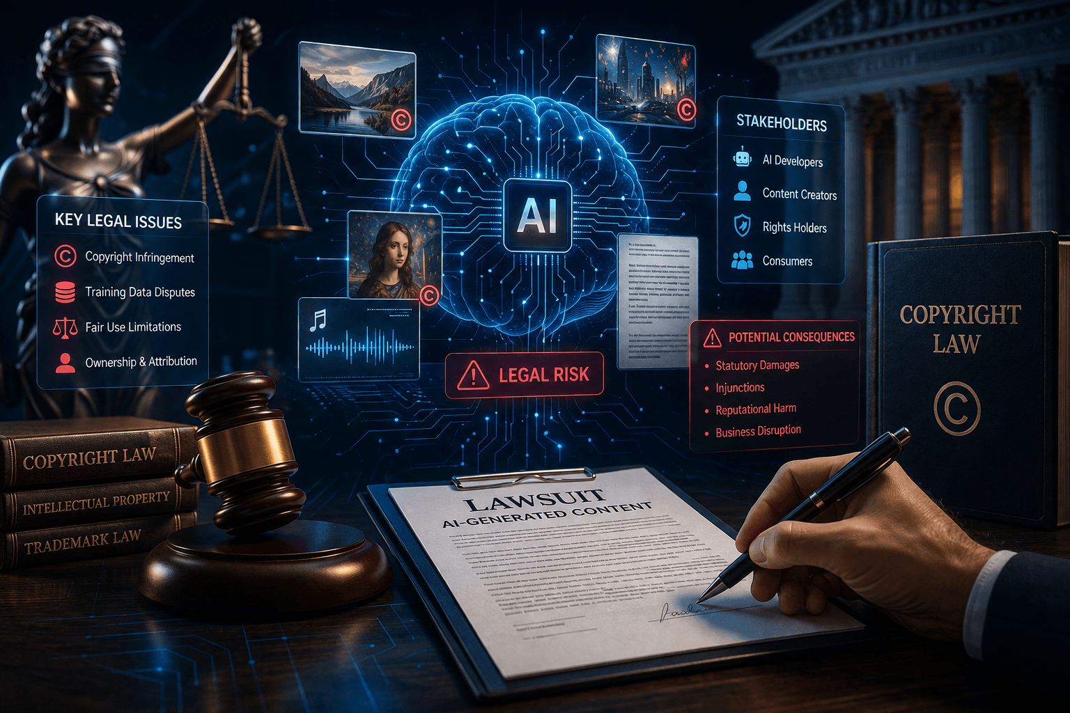 AI Copyright Lawsuits: Navigating the Legal Minefield of AI-Generated Content