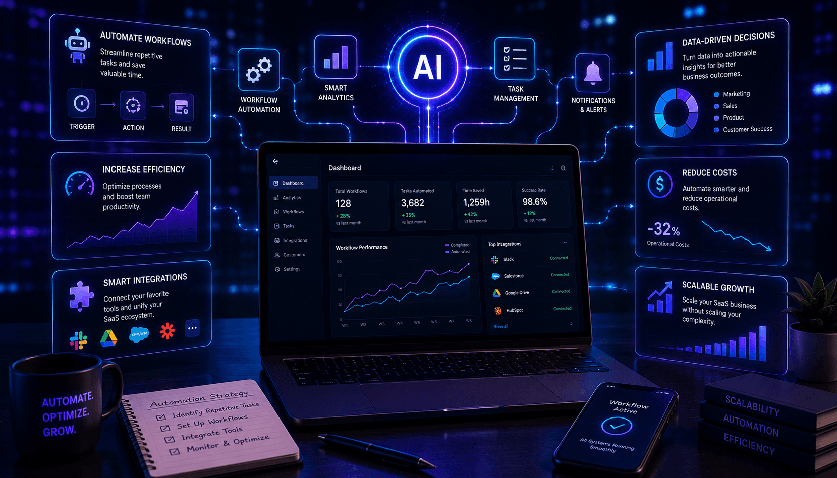 AI in SaaS: Strategies for Automation and Efficiency